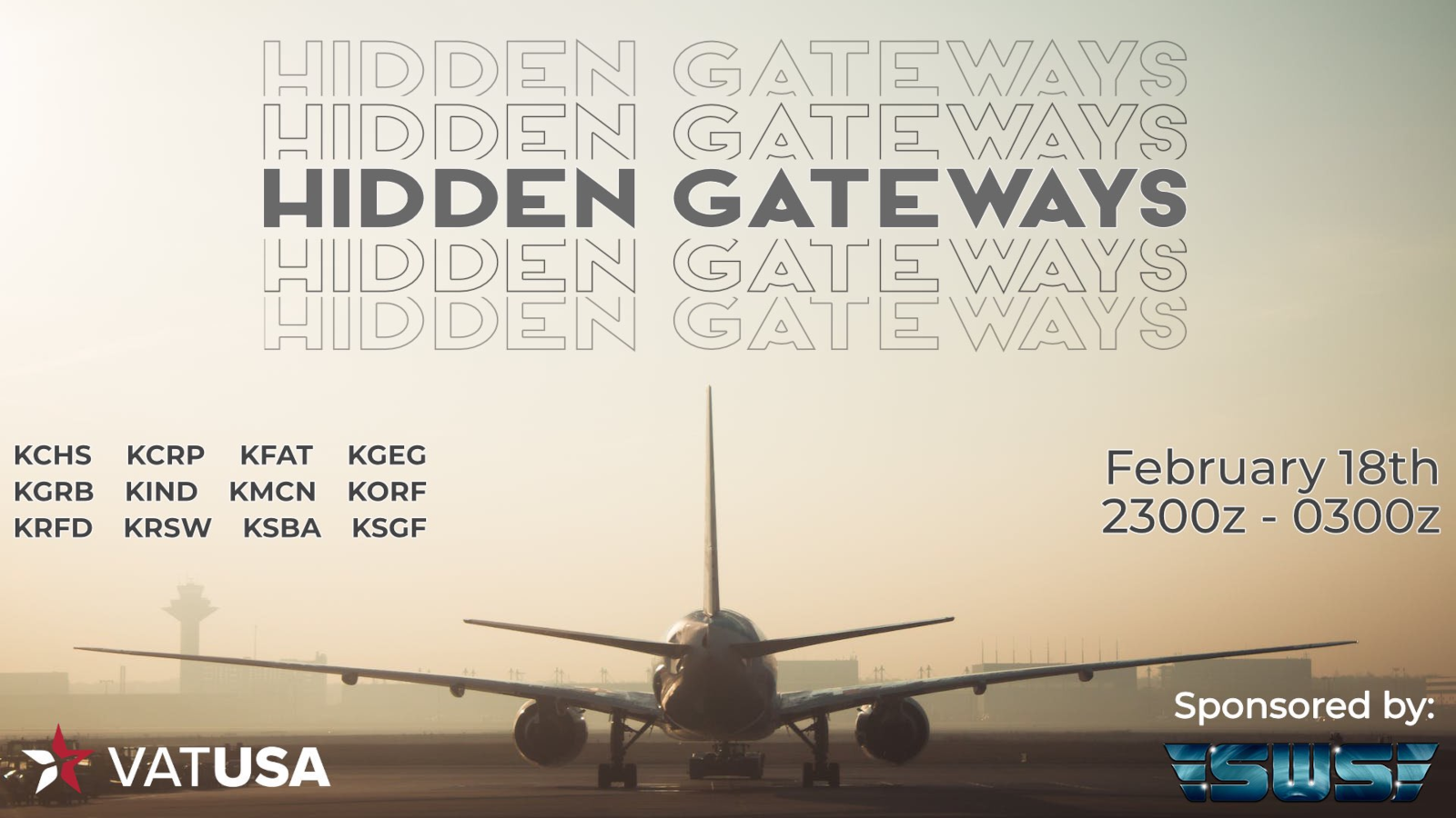VATUSA Presents: Hidden Gateways, Sponsored by SimWorks Studios